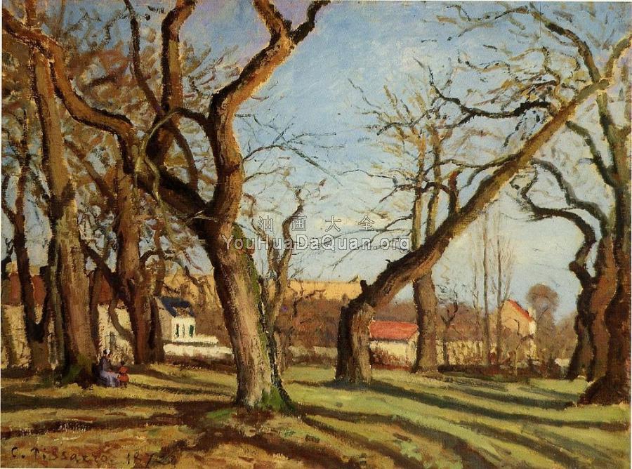 Groves of Chestnut Trees at Louveciennes - 卡米耶·毕沙罗